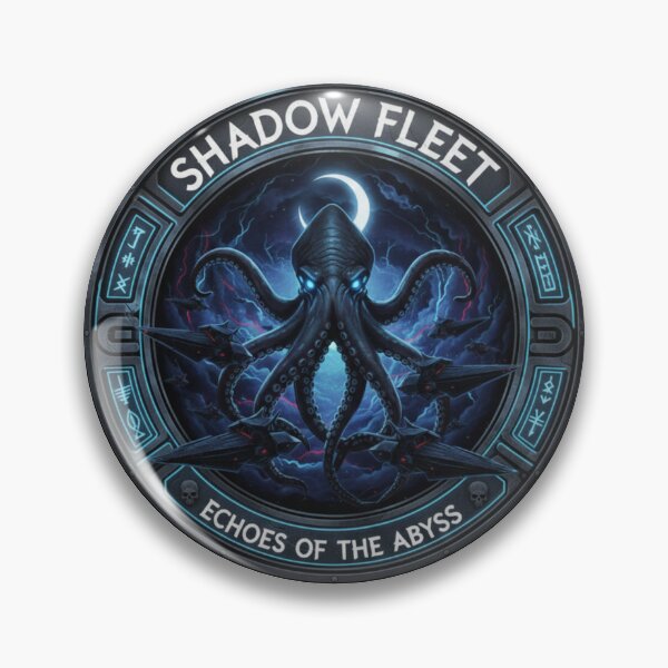 Item preview, Shadow Fleet Echoes of the Abyss Kraken Badge designed and sold by octozap.