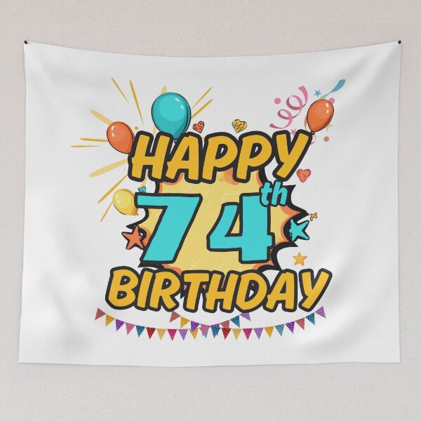 Item preview, Happy 74th Birthday Celebration Design designed and sold by variant designer.