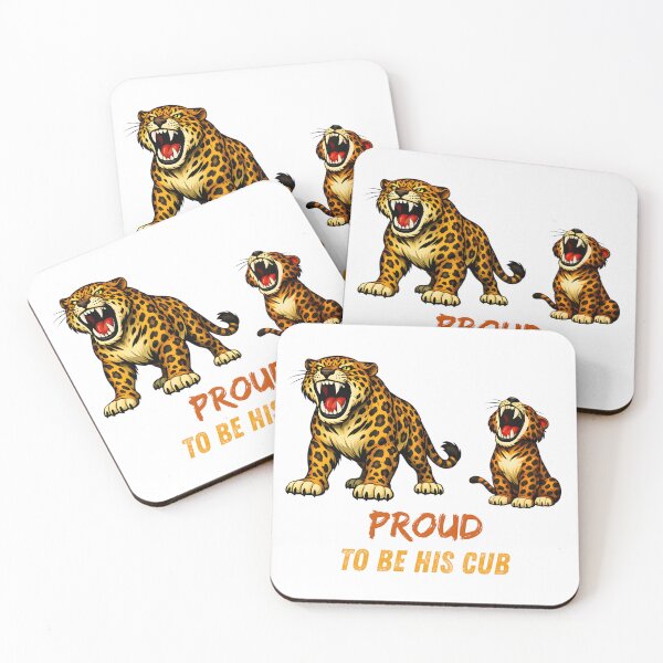 Item preview, Proud to Be His Cub – Leopard Father and Child Illustration designed and sold by ROARSOME DESiGNS.