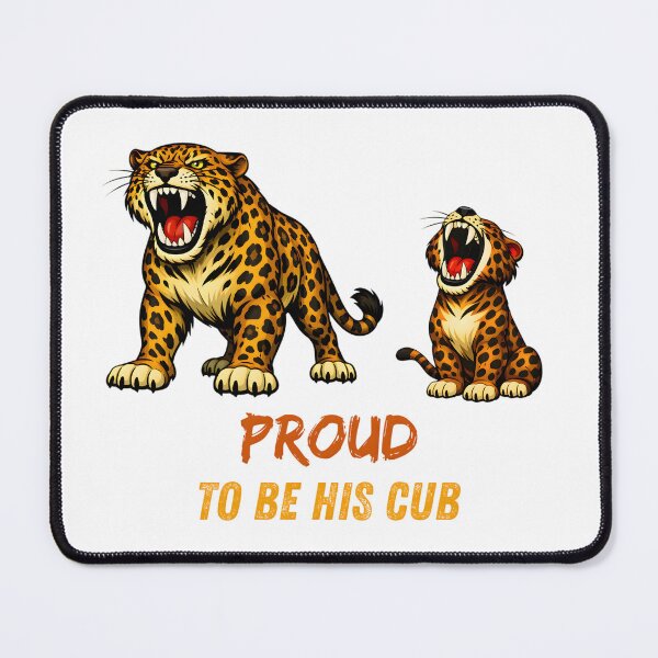 Item preview, Proud to Be His Cub – Leopard Father and Child Illustration designed and sold by ROARSOME DESiGNS.