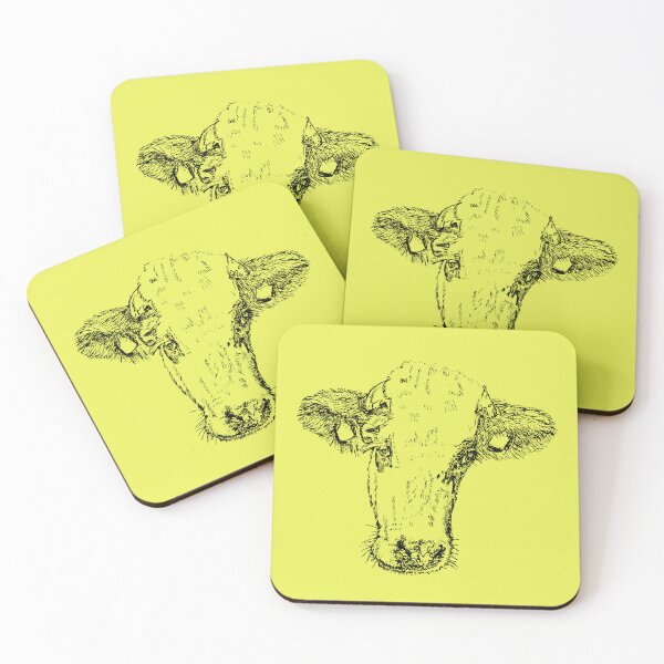 Item preview, Dairy Cow - (#E9F055) designed and sold by The Stippler Process.