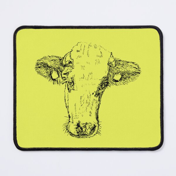 Item preview, Dairy Cow - (#E9F055) designed and sold by The Stippler Process.