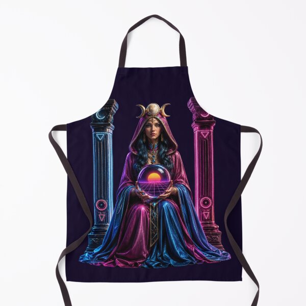 Item preview, Neon Retro High Priestess Tarot Art designed and sold by MarVan-Prints.