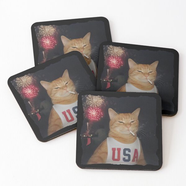 Item preview, Funny Patriotic Orange Cat Vintage 4th of July  designed and sold by CoreyBurch.