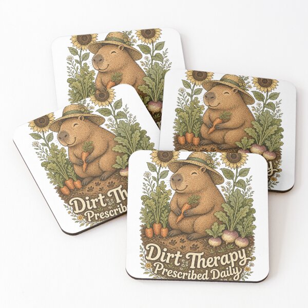 Item preview, Capybara Farmer Cottagecore Dirt Therapy Daily designed and sold by VisualArtsOasis.