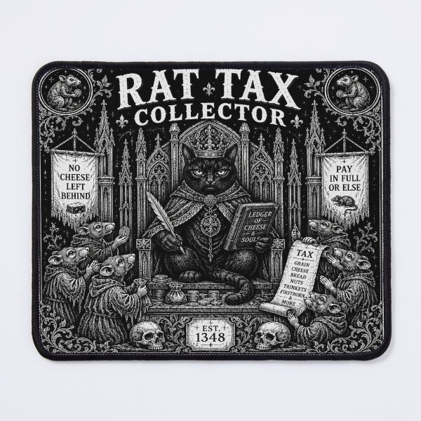 Item preview, Rat Tax Collector – Medieval Gothic Cat | Dark Humor Plaguecore Design designed and sold by Jankes88.