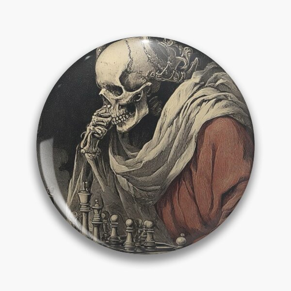 Item preview, Horned Skull Chess Vintage Strategy Theme designed and sold by Adronia.
