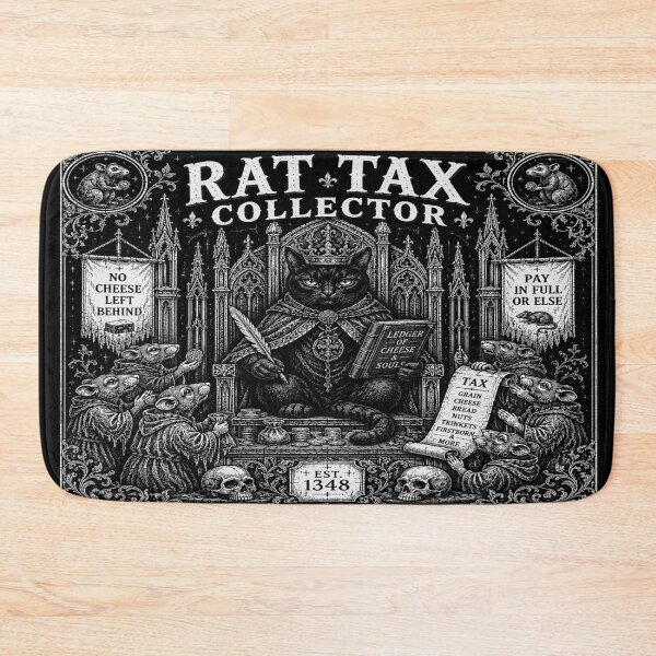 Item preview, Rat Tax Collector – Medieval Gothic Cat | Dark Humor Plaguecore Design designed and sold by Jankes88.
