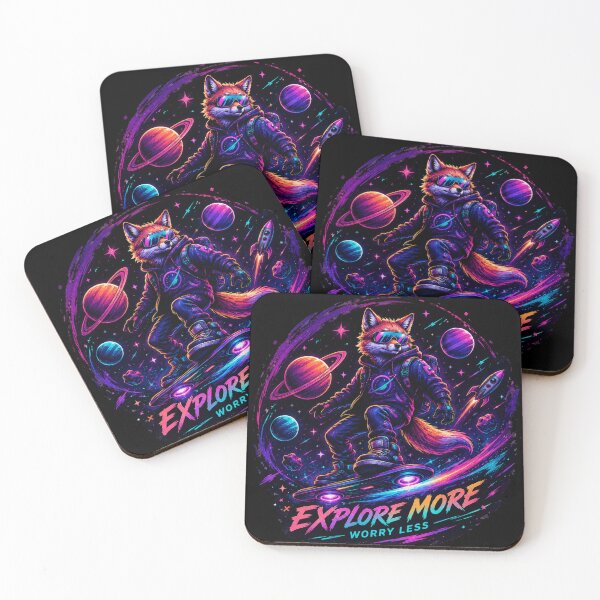 Item preview, Cosmic Fox Astronaut Space Adventure Art designed and sold by Rixben.