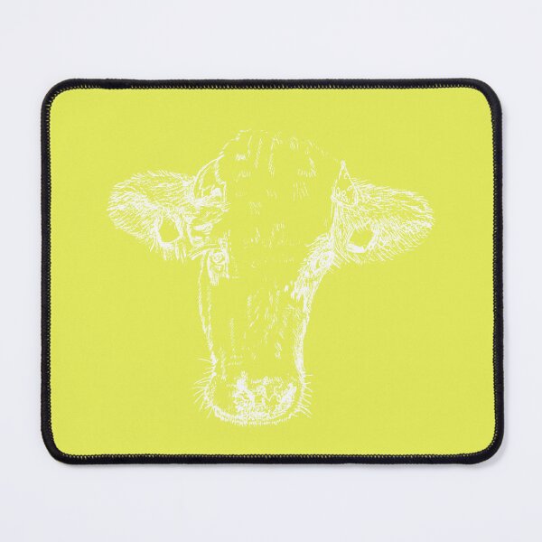 Item preview, Dairy Cow - Light Lines - (#E9F055) designed and sold by The Stippler Process.