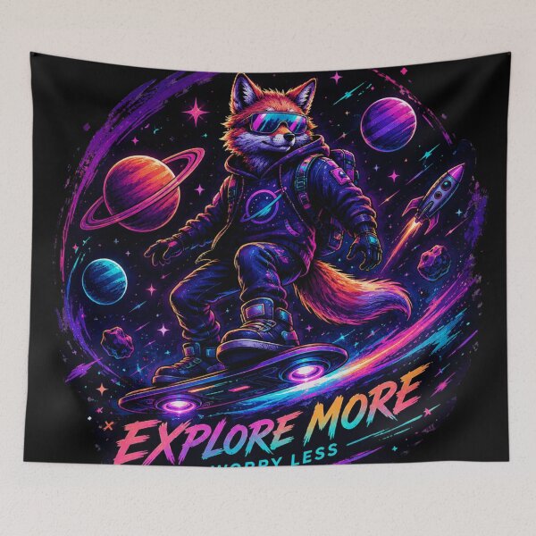 Item preview, Cosmic Fox Astronaut Space Adventure Art designed and sold by Rixben.
