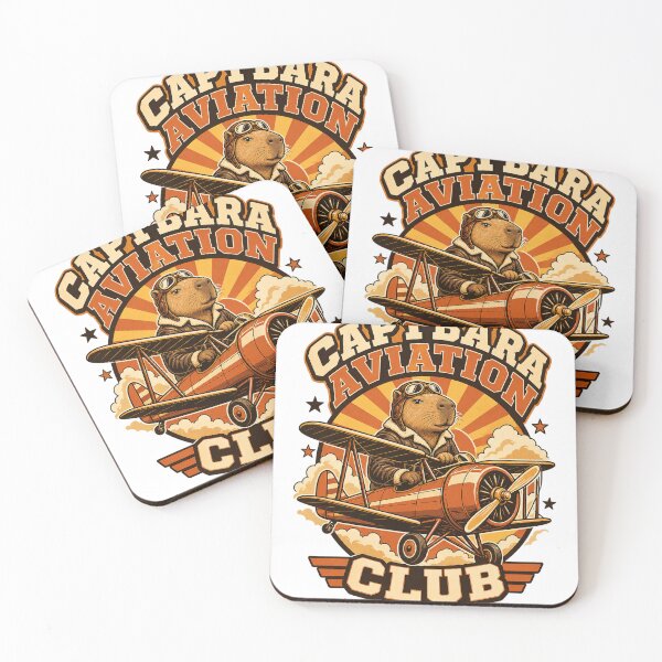 Item preview, Capybara Pilot Retro Vintage Flight Enthusiast designed and sold by VisualArtsOasis.
