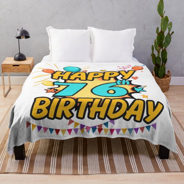 Item preview, Happy 76th Birthday Fun Design designed and sold by variant designer.