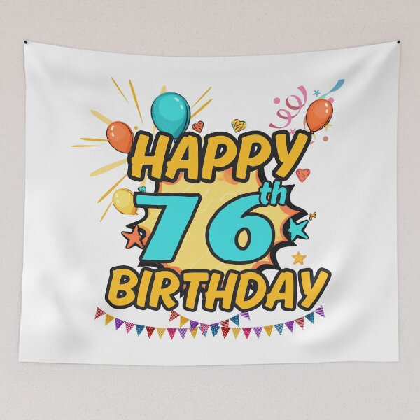 Item preview, Happy 76th Birthday Fun Design designed and sold by variant designer.