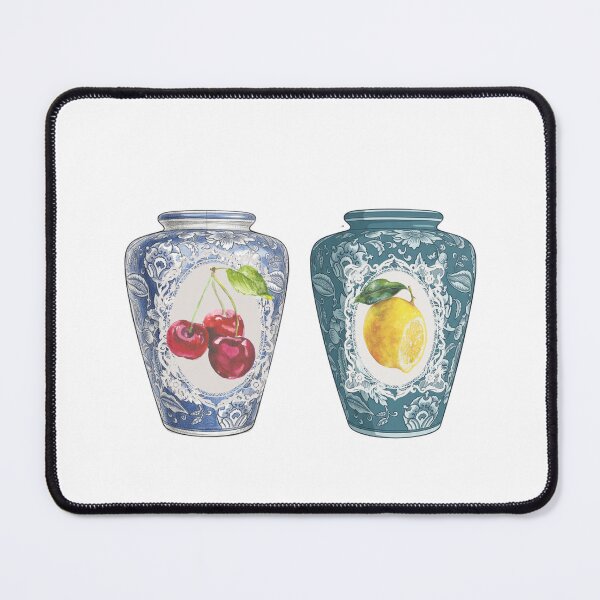 Item preview, Vintage Lemon in Ceramic Vase Blue Grenen China Art designed and sold by Atlasoloji.