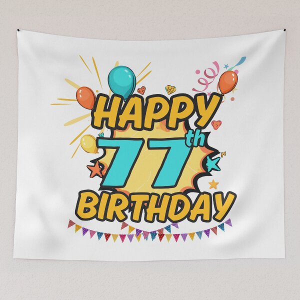 Item preview, Happy 77th Birthday Party Design designed and sold by variant designer.