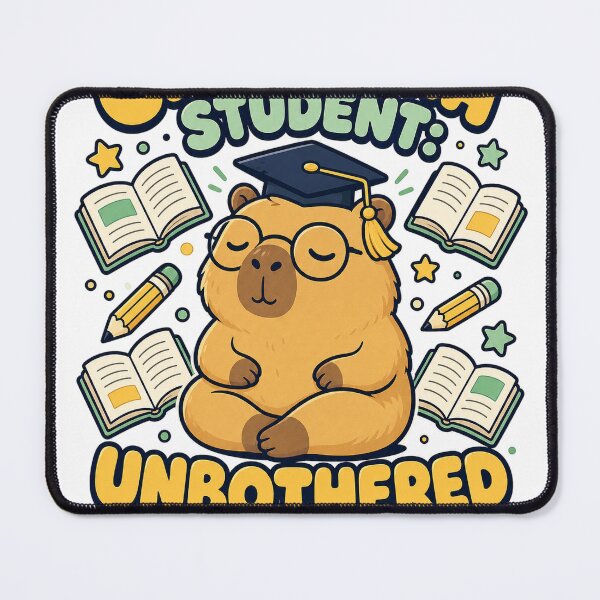 Item preview, Capybara Student Unbothered Mindset designed and sold by VisualArtsOasis.
