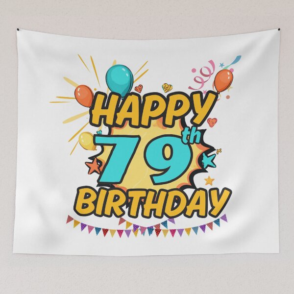 Item preview, Happy 79th Birthday Fun Design designed and sold by variant designer.