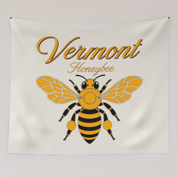 Item preview, Vermont Honeybee Vintage Nature Illustration designed and sold by The-Drip-Studio.