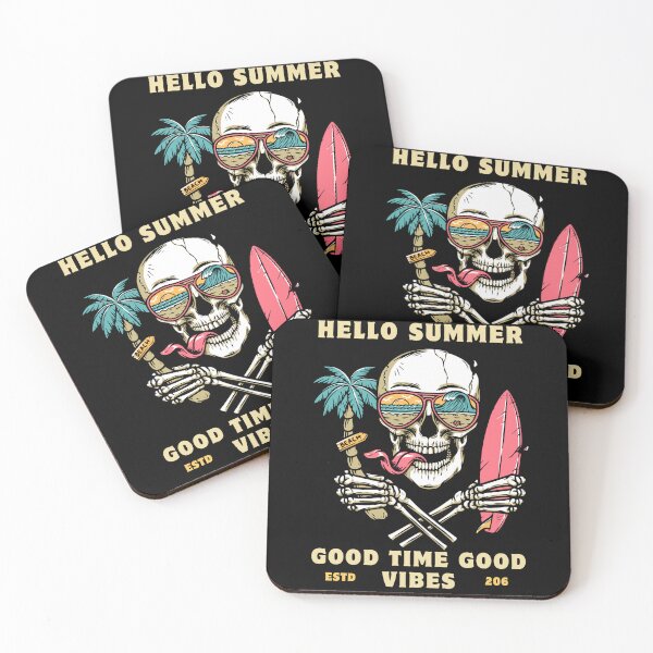 Item preview, Hello Summer Skull Beach Vibes designed and sold by Ahmed-DARWISH.