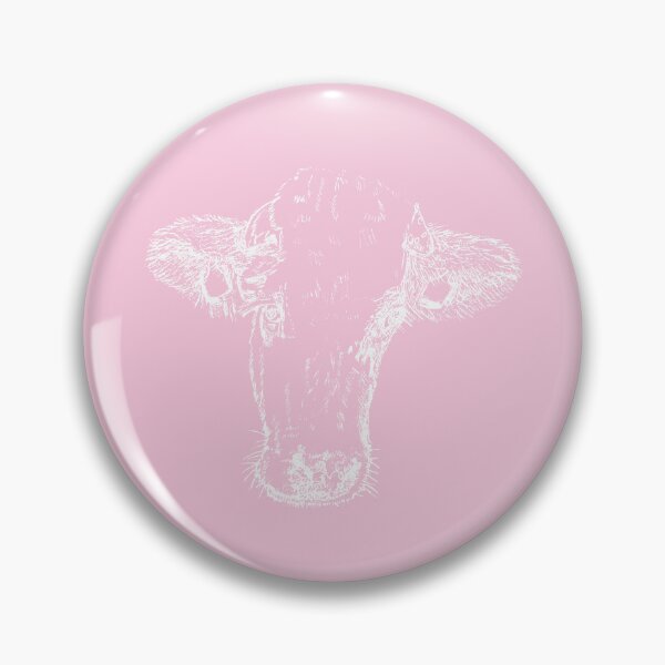 Artikelvorschau, Dairy Cow - Light Lines - (#F8C8DC) entworfen und verkauft von The Stippler Process.