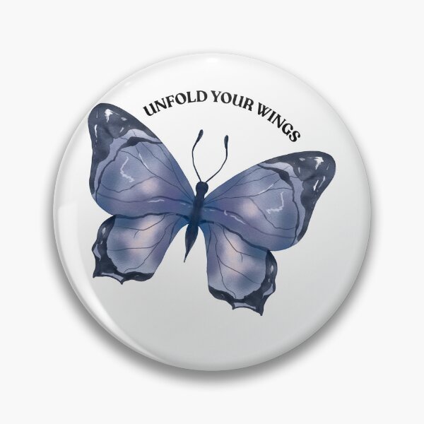 Item preview, Blue Butterfly Sticker | Unfold Your Wings Inspirational Art designed and sold by Pandey14.