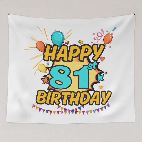 Item preview, Happy 81st Birthday Celebration Design designed and sold by variant designer.