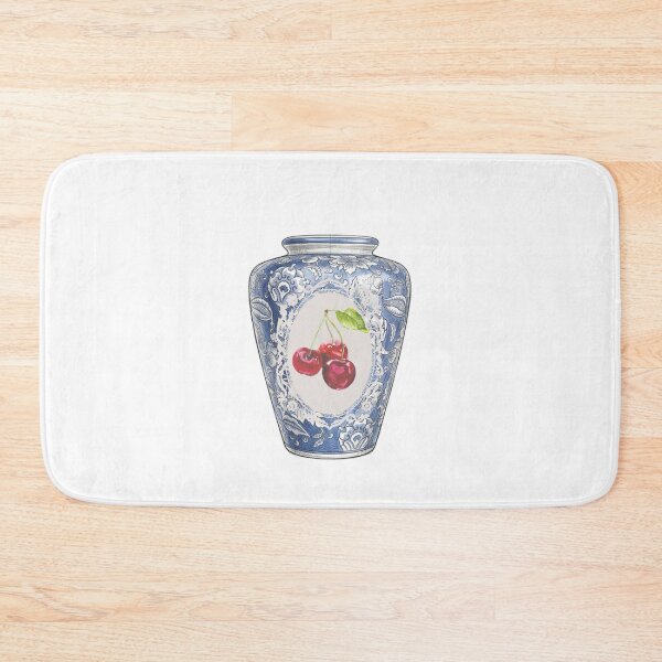 Item preview, Vintage Sweet Cherry in Blue Chinoiserie Vase  designed and sold by Atlasoloji.