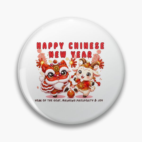 Item preview, Happy Chinese New Year Year of the Goat Kawaii Lion Dance Lucky Goat Lunar New Year Design designed and sold by Beeform.