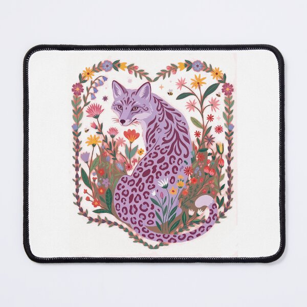 Item preview, Fox Folk Art Floral Illustration | Botanical Woodland Fox | Colorful Cottagecore Animal Art designed and sold by ZenAnimeWearz.