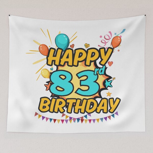 Item preview, Happy 83rd Birthday Party Design designed and sold by variant designer.