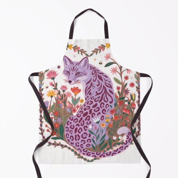 Item preview, Fox Folk Art Floral Illustration | Botanical Woodland Fox | Colorful Cottagecore Animal Art designed and sold by ZenAnimeWearz.