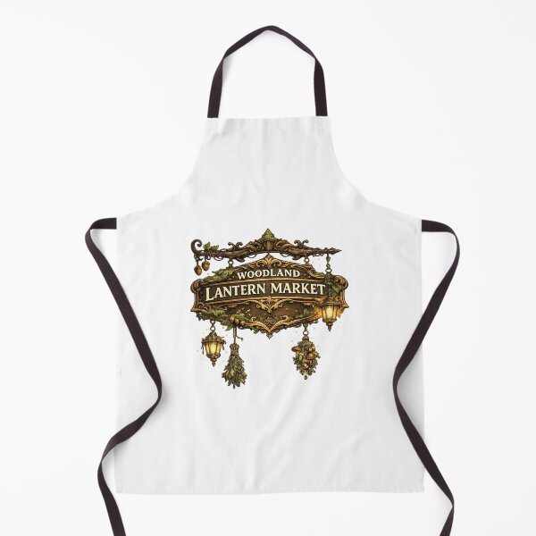 Item preview, Woodland Lantern Market – Fantasy Merchant Sign Cottagecore Woodland Art designed and sold by MrDev.