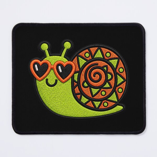 Item preview, Cool Snail Embroidery Patch | Kawaii Snail with Heart Sunglasses designed and sold by ColorSplash123.