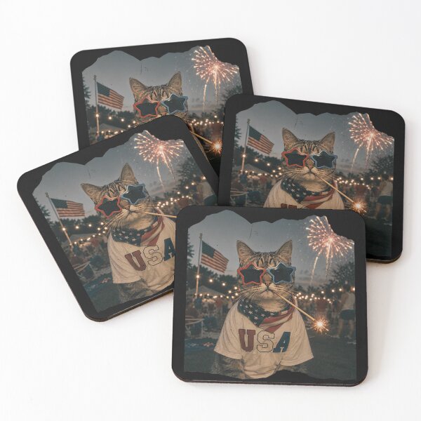 Item preview, Funny Patriotic Cat Vintage 4th of July  designed and sold by CoreyBurch.