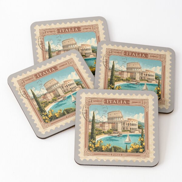 Item preview, Vintage Italy Postage Stamp – Antique Italian Travel Stamp on Aged Paper designed and sold by Timeless Decor.