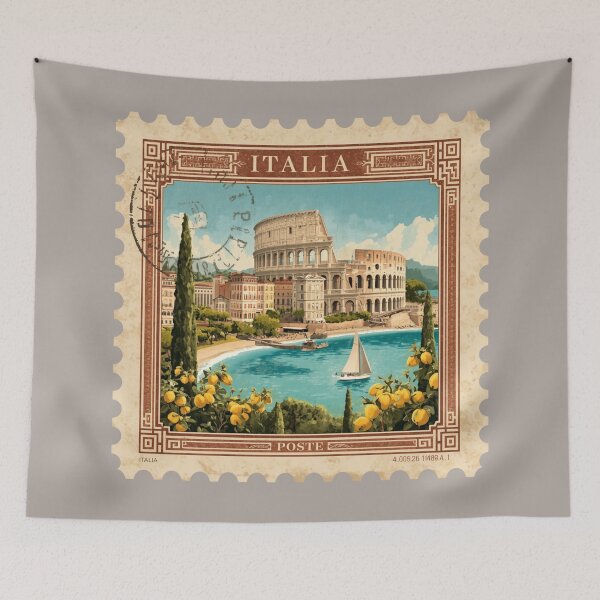 Item preview, Vintage Italy Postage Stamp – Antique Italian Travel Stamp on Aged Paper designed and sold by Timeless Decor.