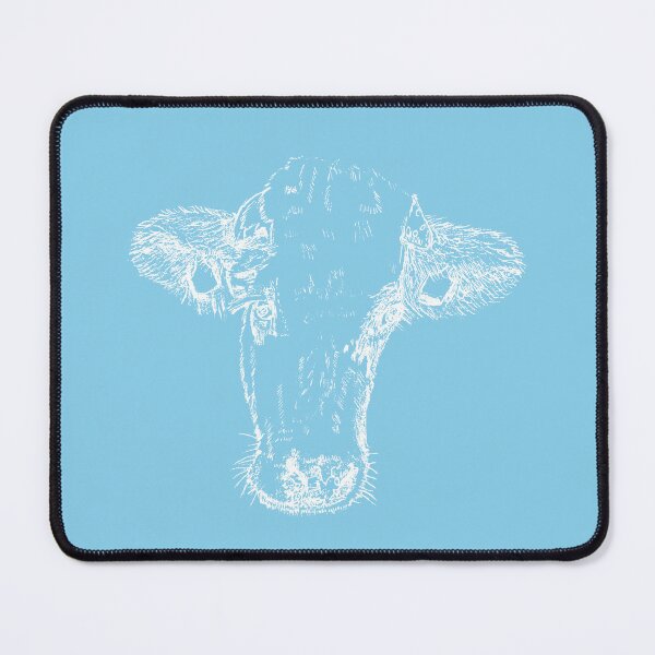 Item preview, Dairy Cow - Light Lines - (#87CEEB) designed and sold by The Stippler Process.