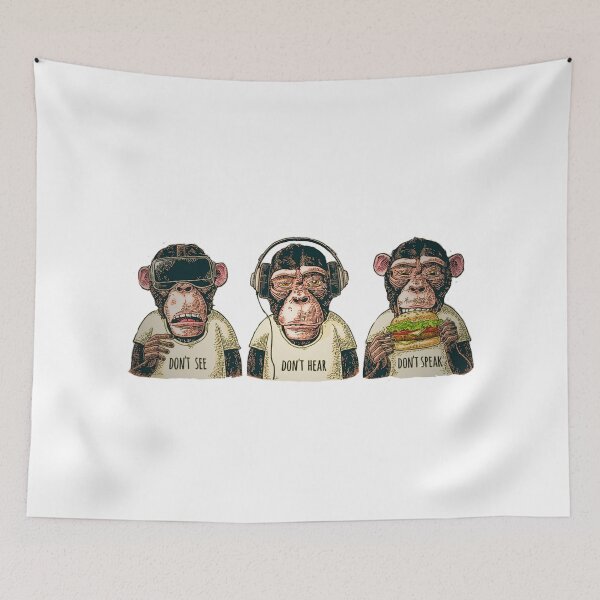Item preview, 3 wise monkeys designed and sold by hTzNoAs.