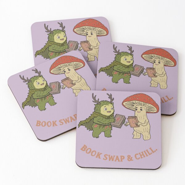 Item preview, Book Swap Forest Friends Mushroom Illustration designed and sold by LeshanArt.