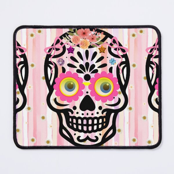 Item preview, Aesthetic Floral Sugar Skull Design - Spooky Cute Y2K Halloween Vibes designed and sold by VibranPalette.