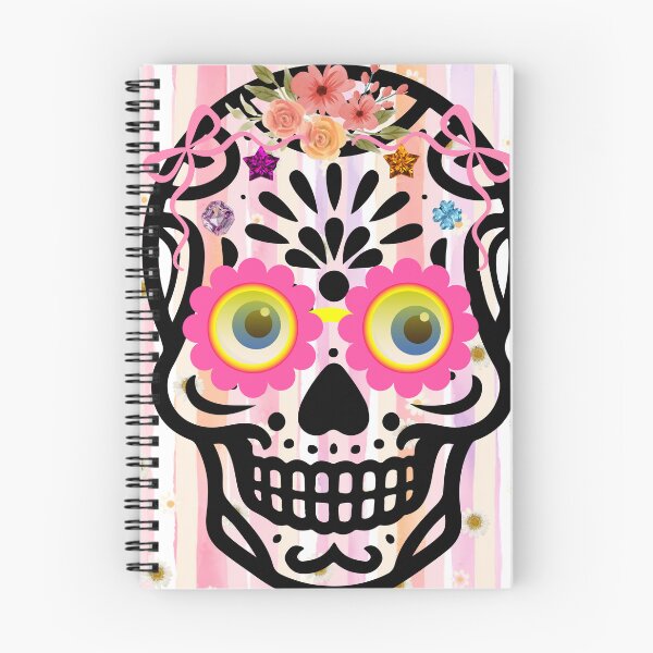 Item preview, Aesthetic Floral Sugar Skull Design - Spooky Cute Y2K Halloween Vibes designed and sold by VibranPalette.