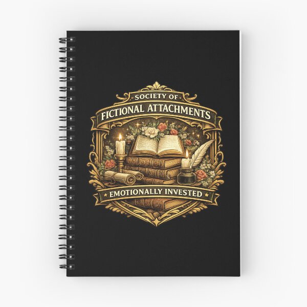 Item preview, Society of Fictional Attachments – Emotionally Invested Book Lover Literary Emblem designed and sold by MrDev.