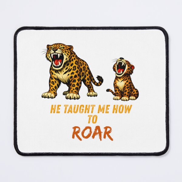 Item preview, He Taught Me How to Roar – Leopard Father and Cub Illustration designed and sold by ROARSOME DESiGNS.
