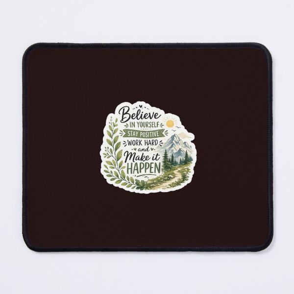 Item preview, Believe in Yourself Motivational Sticker | Nature Mountain Quote PNG designed and sold by Ishratparween11.