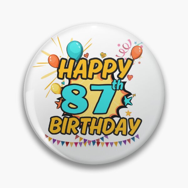 Item preview, Happy 87th Birthday Party Design designed and sold by variant designer.