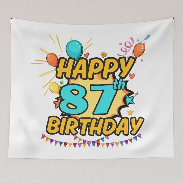 Item preview, Happy 87th Birthday Party Design designed and sold by variant designer.