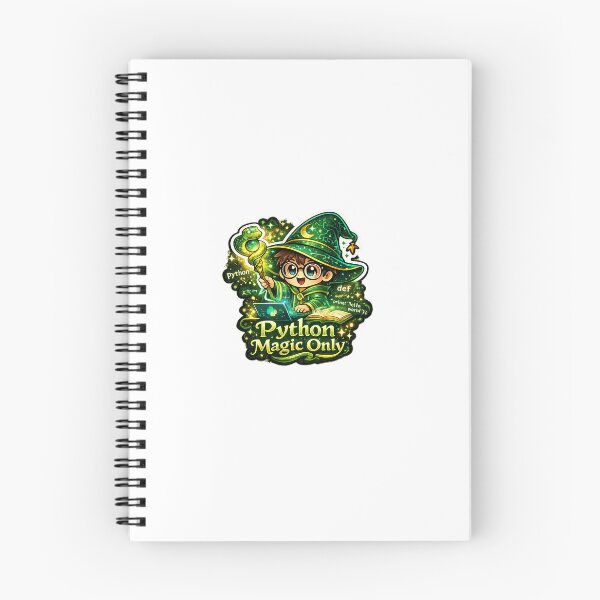 Item preview, Python Magic Only Sticker | Cute Python Programmer Wizard | Funny Coding Developer Sticker designed and sold by MinimalMood Studio.