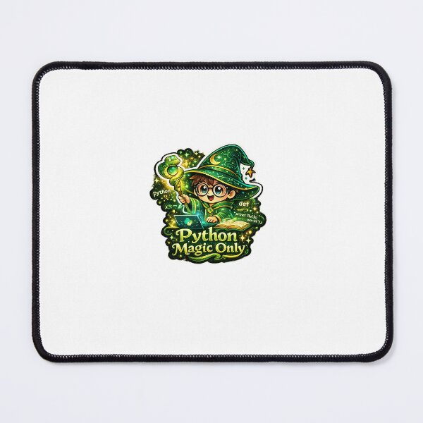 Item preview, Python Magic Only Sticker | Cute Python Programmer Wizard | Funny Coding Developer Sticker designed and sold by MinimalMood Studio.