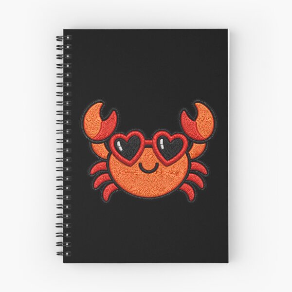 Item preview, Playful Crab Embroidery Patch | Kawaii Crab with Heart Sunglasses designed and sold by ColorSplash123.